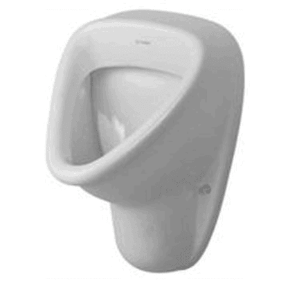Modern white urinal for bathroom commercial or residential use, easy to clean and install. Ideal for stylish bathroom renovation projects. Durable ceramic design for everyday use.