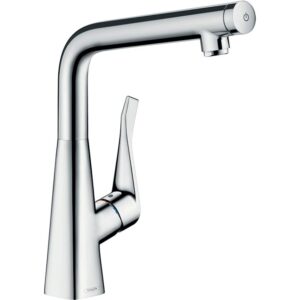 Smeg Chrome Kitchen Tap with Pull-Out Spout for Stylish Kitchen Use.