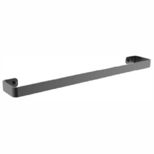 Slim grey grab bar for bathroom safety and accessibility, ideal for showers and toilets.