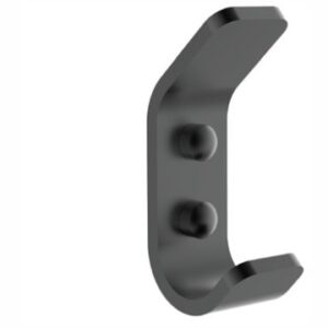 Modern stainless steel shower hook for bathroom fittings and accessories.