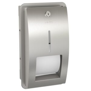 SteriPEN stainless steel paper towel dispenser, sleek bathroom accessory for hygienic paper tissue management. Perfect for commercial and residential bathrooms.