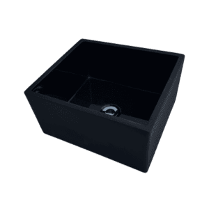 Sleek black kitchen sink ideal for modern bathroom and kitchen renovations in South Africa.