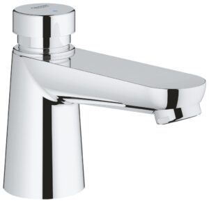 Modern chrome bathroom sink faucet for stylish bathroom renovations.