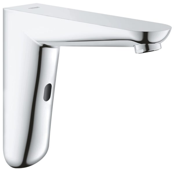 Sleek modern bathroom faucet in chrome finish for elegant and functional bathroom decor.