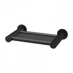 Chrome towel rack for bathroom, sleek black design, ideal for towel storage and organization in modern bathrooms. Durable metal construction with wall mounting, perfect for bathrooms in South Africa.