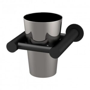 Sleek metallic and black bathroom sink accessory, modern design, functional bathware for stylish bathrooms in South Africa.