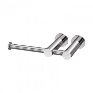 Polished chrome toilet paper holder for modern bathrooms, easy to install and rust-resistant. Ideal for adding convenience and style to your bathroom decor.