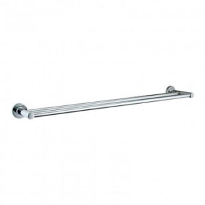 Polished chrome bathroom towel rail, wall-mounted towel rack for bathrooms and spas, durable and stylish towel bar for modern bathroom decor, high-quality bathroom accessories South Africa.