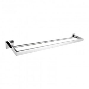 Stainless steel towel rail for modern bathroom decor, durable and rust-resistant.