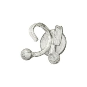 Vintage brass hook for bathroom towels or robes, ideal for bathroom accessories and storage solutions.