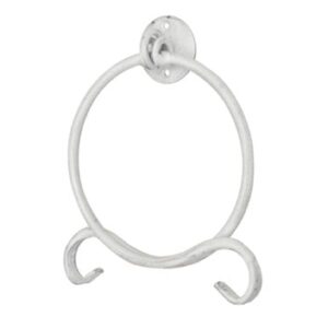 Bathroom towel ring holder, wall-mounted bathroom accessories for towel organization, suitable for modern and traditional bathroom decor.