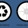 Recyclable material bathroom signage icon, eco-friendly bathroom products, emphasizing sustainability for bathroom accessories.