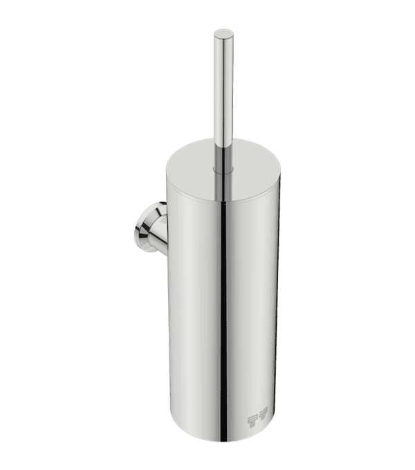 BAAC9135POLS.png Polished chrome toilet brush holder with modern design, ideal for bathroom decor and hygiene. Perfect for bathroom store solutions and bathroom accessories.