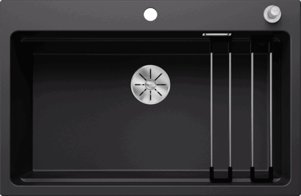 Stainless steel kitchen sink with draining board and modern design, ideal for contemporary bathrooms and kitchens. Durable, easy to clean, and perfect for enhancing your space.