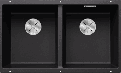 Stainless steel double kitchen sink with contemporary design, perfect for modern bathrooms and kitchens in South Africa. Durable and easy to clean.