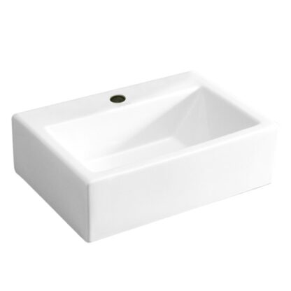 Vessel bathroom sink with modern rectangular design, perfect for contemporary bathrooms in South Africa.