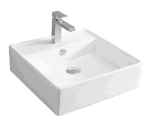 Sleek white bathroom sink with modern chrome faucet, ideal for contemporary bathroom designs in South Africa. Perfect for upgrading your bathroom aesthetic.
