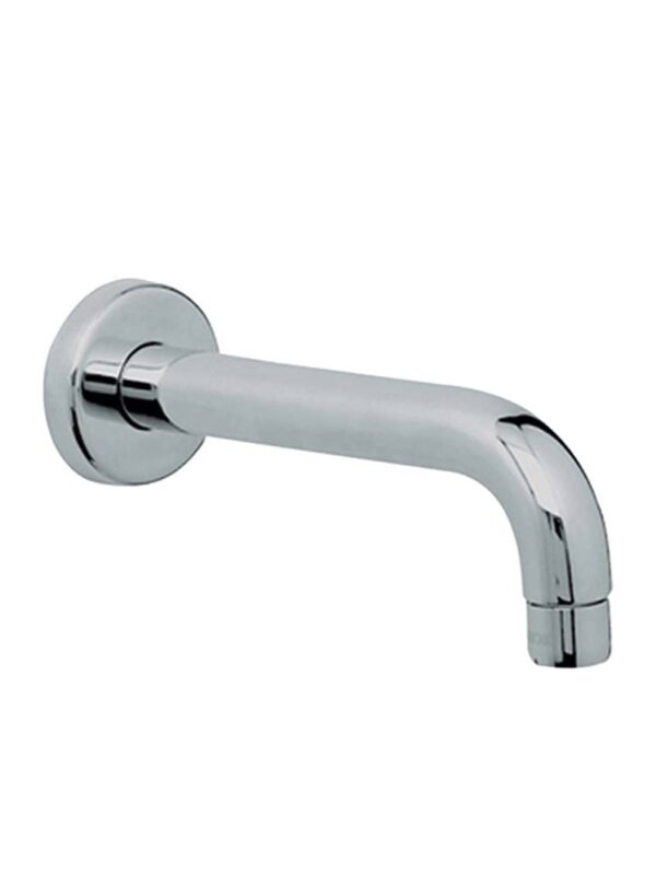 Polished chrome bathroom wall-mounted tap for sink or washbasin, modern and durable bathroom fixture.
