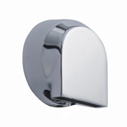 Chrome toilet paper holder with a modern, sleek design, perfect for contemporary bathrooms. Made from high-quality materials for durability and easy installation.