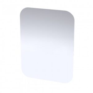 Reflective bathroom wall mirror with rounded edges, ideal for modern bathroom decor. Perfect for grooming and enhancing space perception in your bathroom.