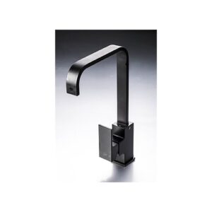 Sleek black kitchen or bathroom sink tap with modern design and high-quality finish, ideal for contemporary bathroom renovations and upgrades in South Africa.