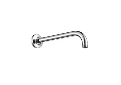 Stainless steel wall-mounted kitchen or bathroom faucet, modern and sleek design for functional and stylish plumbing fixtures.