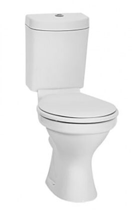 Modern white close-coupled toilet ideal for bathroom renovations and upgrades in South Africa.