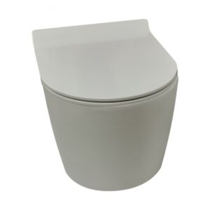 Modern white ceramic toilet with soft-close seat for stylish and functional bathroom solutions, available at Bathroom Store South Africa.