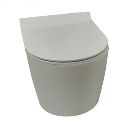 Modern white ceramic toilet with soft-close seat for stylish and functional bathroom solutions, available at Bathroom Store South Africa.