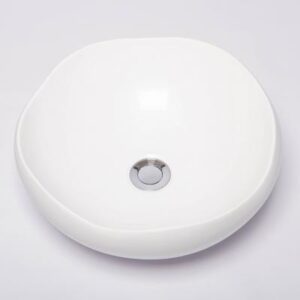 Sleek white bathroom sink with modern design, ideal for contemporary bathrooms in South Africa.