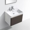 Contemporary wall-mounted bathroom vanity with integrated sink and sleek design, perfect for modern bathrooms. Available at Bathroom Store South Africa for stylish bathroom renovations.