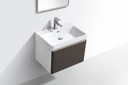 Contemporary wall-mounted bathroom vanity with integrated sink and sleek design, perfect for modern bathrooms. Available at Bathroom Store South Africa for stylish bathroom renovations.