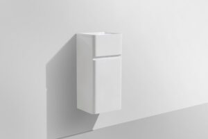Sleek white bathroom wall-mounted cabinet for storage, ideal for modern bathrooms.