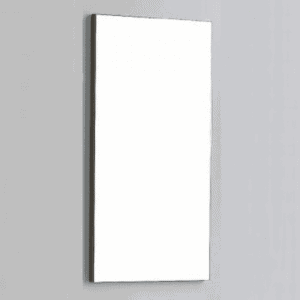 Modern bathroom wall mirror with sleek black frame, ideal for enhancing bathroom decor and functionality. Perfect for contemporary bathroom designs and space optimization.