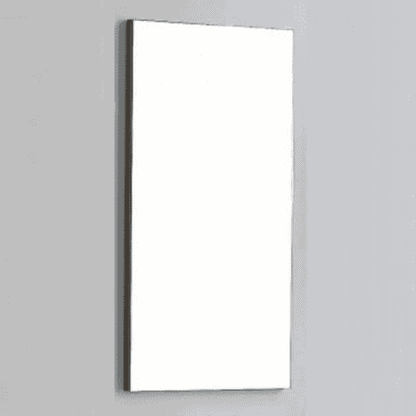Modern bathroom wall mirror with sleek black frame, ideal for enhancing bathroom decor and functionality. Perfect for contemporary bathroom designs and space optimization.