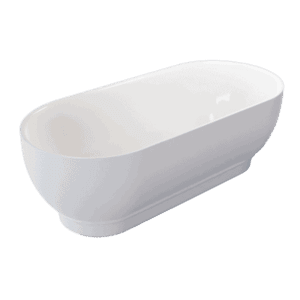 Freestanding white bathtub ideal for modern bathrooms, offering stylish design and superior comfort. Perfect for bathroom renovations and upgrades in South Africa.