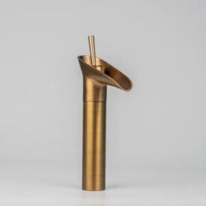 Elegant modern gold bathroom tap with a sleek design, perfect for luxury bathroom decor in South Africa.