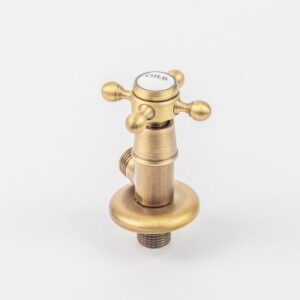 Antique brass bathroom faucet mixer tap for classic or vintage styled bathrooms. High-quality, durable brass construction with elegant design. Perfect for modern or traditional bathroom renovations.