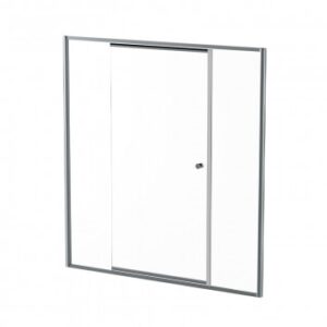 Sliding glass shower door with aluminium frame, ideal for modern bathrooms and easy to install. Perfect for enhancing bathroom aesthetics and functionality.