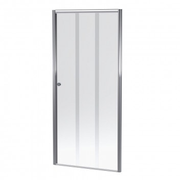 Alt text only: Frameless glass shower door with sleek metal frame, perfect for modern bathrooms in South Africa.
