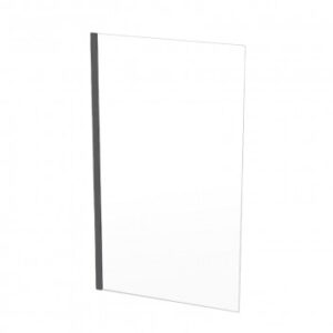 Acrylic bathroom mirror with black side frame, ideal for modern bathroom decor.