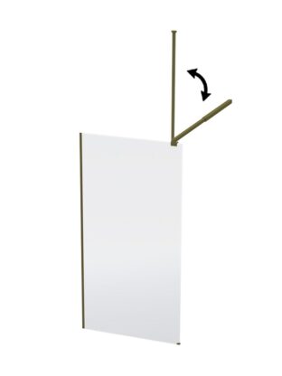 LEWM12CGC LECTRO 1200*2000*8MM SHOWER SCREEN -CHAMPAGNE GOLD/CLEAR
