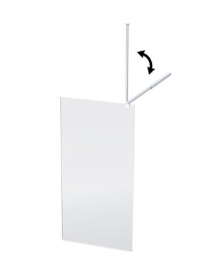 Flexible bathroom privacy partition with adjustable height and tilt feature for versatile bathroom space division. Durable and easy to install, ideal for bathroom renovations.