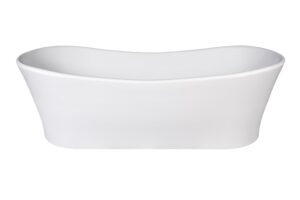 Stylish white freestanding bathtub for modern bathrooms, made from high-quality materials for durability and comfort. Perfect for a luxurious bathroom upgrade.