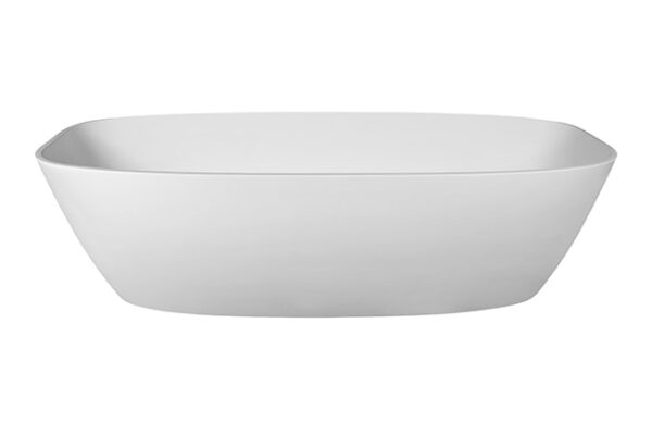 Modern freestanding white bathtub, ideal for contemporary bathrooms and luxury home spas. Perfect for relaxing baths and stylish bathroom renovation projects in South Africa.