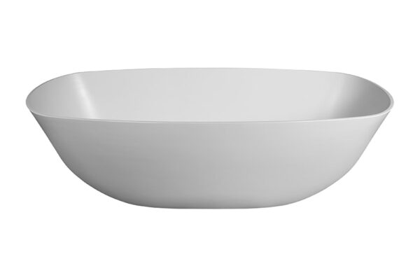 SBM083.jpg Sleek white freestanding bathtub ideal for modern bathrooms, available at Bathroom Store South Africa.