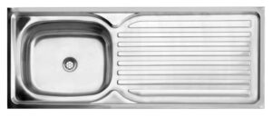 Durable stainless steel kitchen sink with drainer, ideal for modern bathrooms and kitchens in South Africa. Perfect for stylish and functional water management.