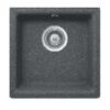 Modern black kitchen sink with durable granite finish, perfect for contemporary kitchens, combining style and functionality.