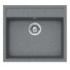 Shower drain sink installed in modern bathroom, durable and easy-to-clean surface with sleek design.