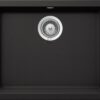 Sblack kitchen sink with modern design, durable material, and easy-to-clean surface. Perfect for contemporary bathrooms and kitchens.